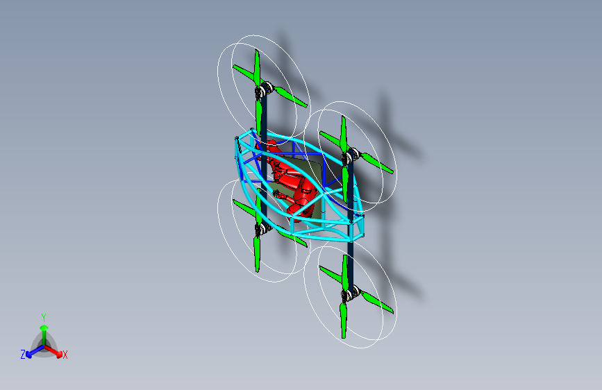 G20470-人类飞行无人机3d模型”+无人机