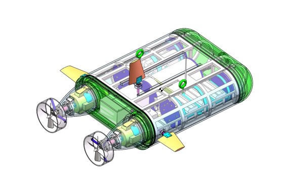 水下机器人三维设计含SW模型3D建模+cad图纸+说明书1266978
