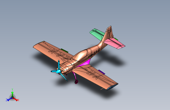 特技飞机3D纸模型