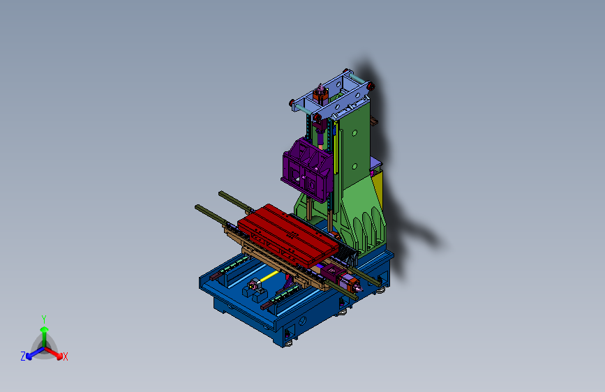 直连主轴三轴线轨加工中心