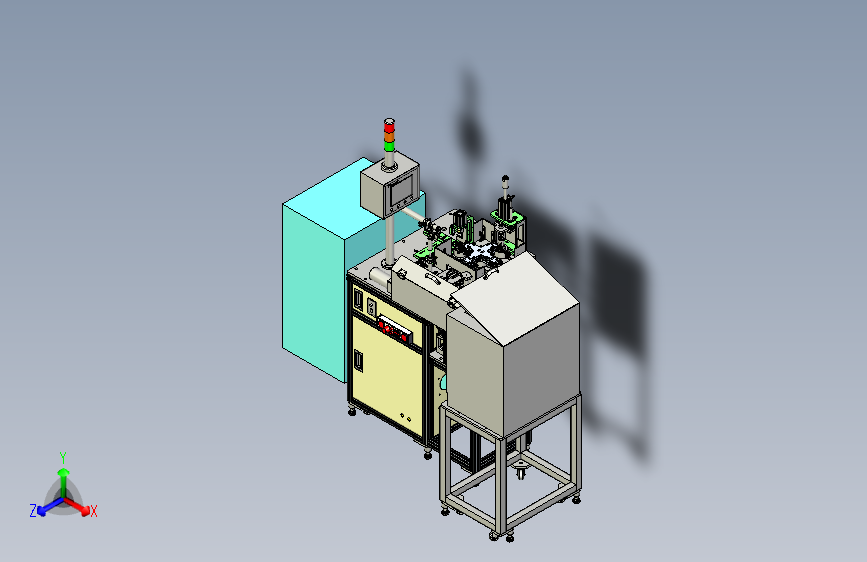 马达壳磁条组装设备3D图三维模型