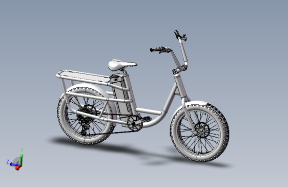 电动配送自行车3D图纸 STEP格式