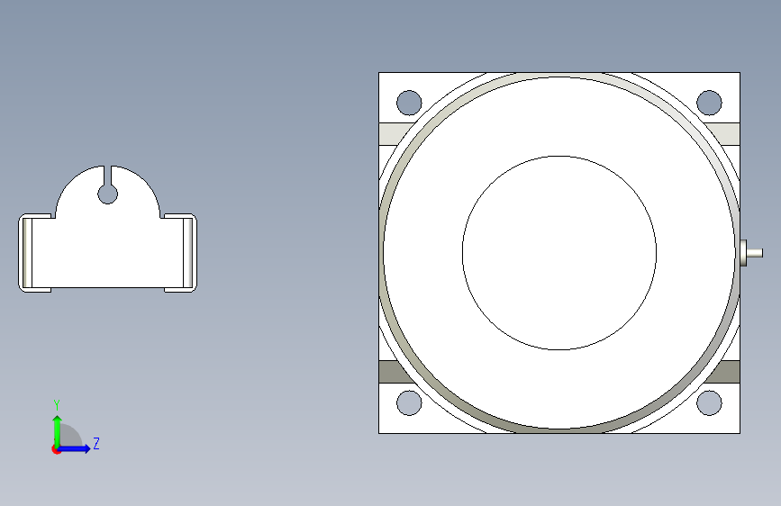MISUMI马达PACMS80-W25-V100 左侧视图