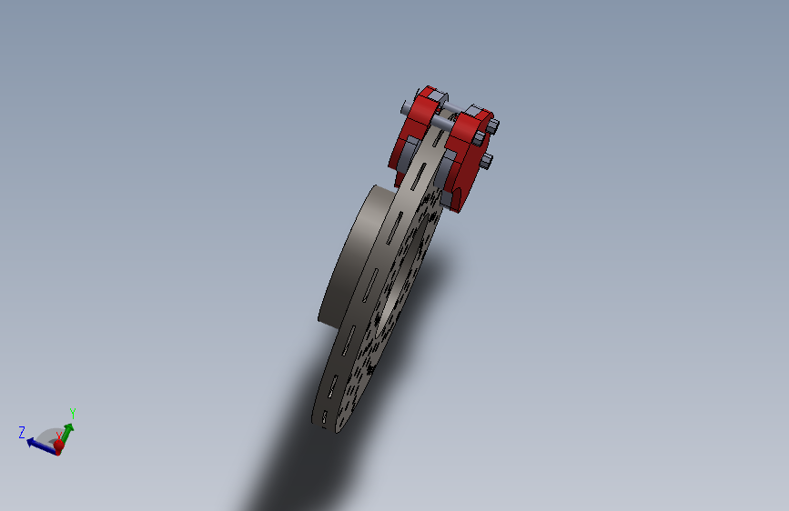 带制动片和卡钳的盘式制动器(Disc brake with _爱给网_aigei_com