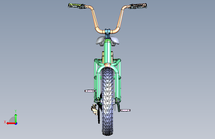 电动自行车 背面视图