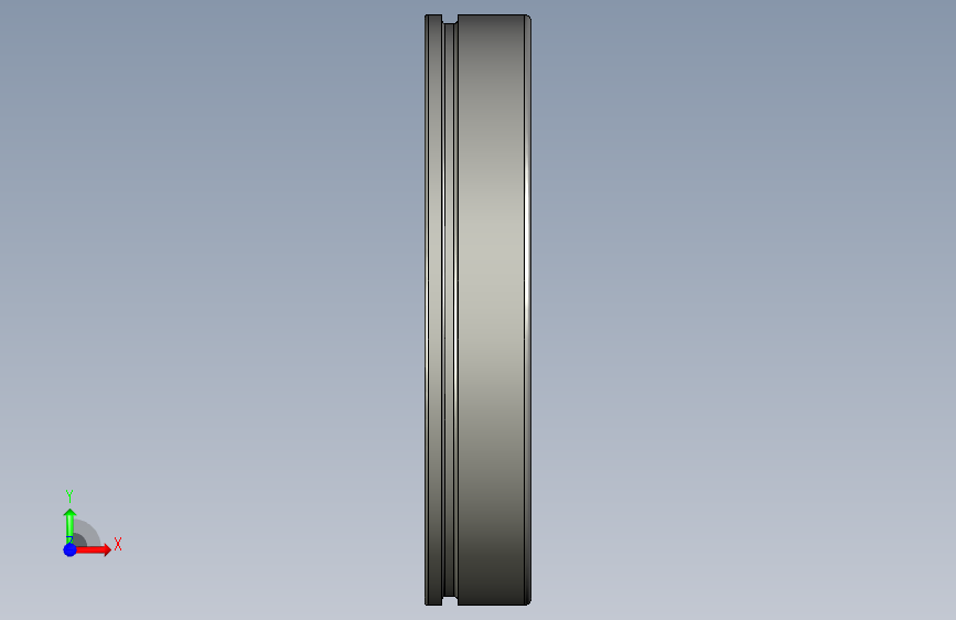 SKF带卡环槽的单列球轴承ball_bearing_6013_n_0 正面视图