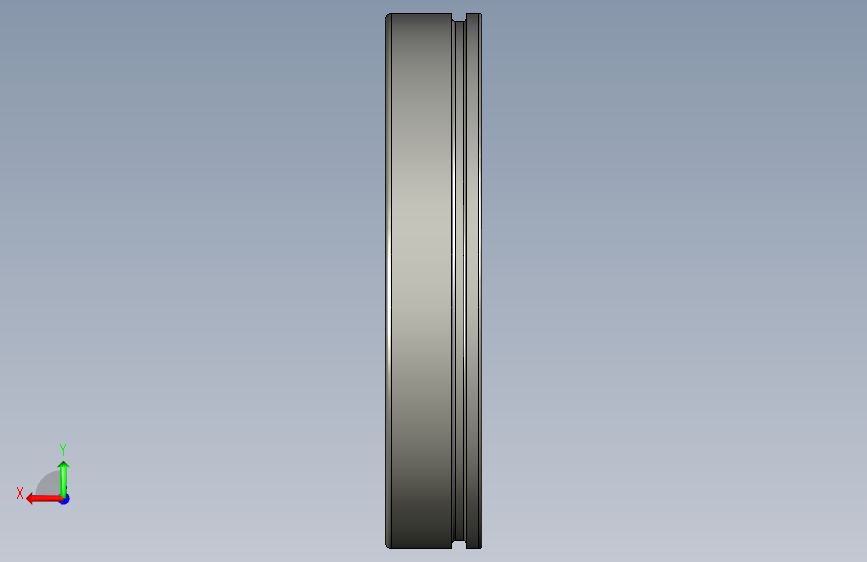 SKF带卡环槽的单列球轴承ball_bearing_6013_n_0 背面视图
