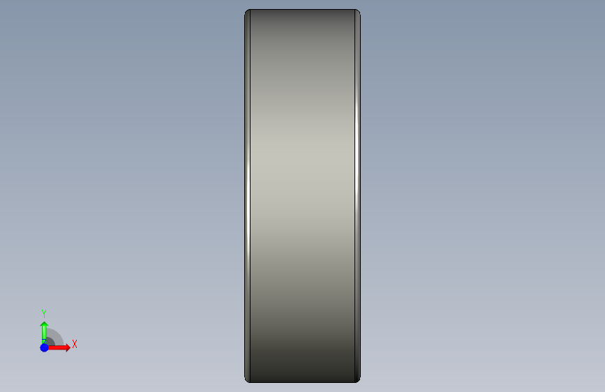 SKF带密封的单列深槽球轴承ball_bearing_63008-2rs1_0 正面视图