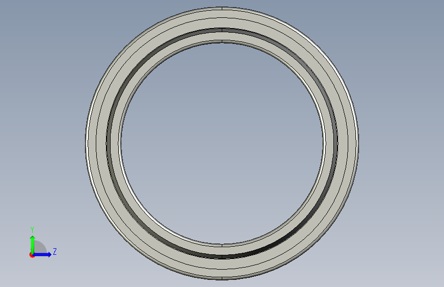 SKF带内圈带法兰的单列式针辊轴承bearing_nki_70_35_0 左侧视图