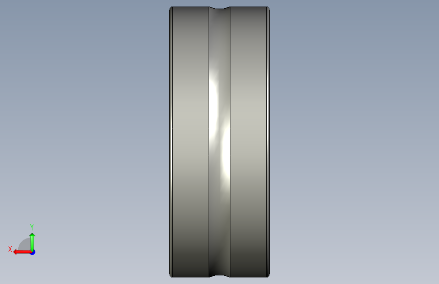 SKF带内圈带法兰的单列式针辊轴承bearing_nki_70_35_0 背面视图