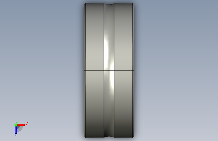 SKF带内圈带法兰的单列式针辊轴承bearing_nki_70_35_0 俯视图