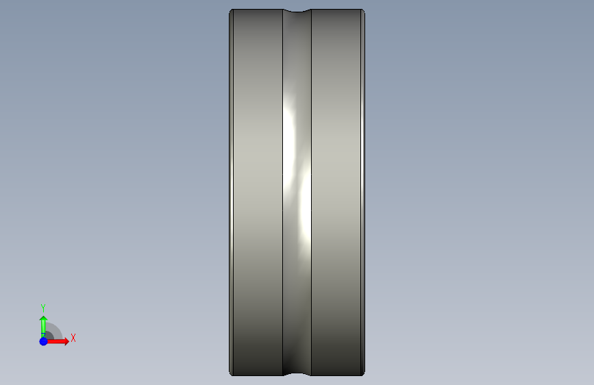 SKF带内圈带法兰的单列式针辊轴承bearing_nki_70_35_0 正面视图