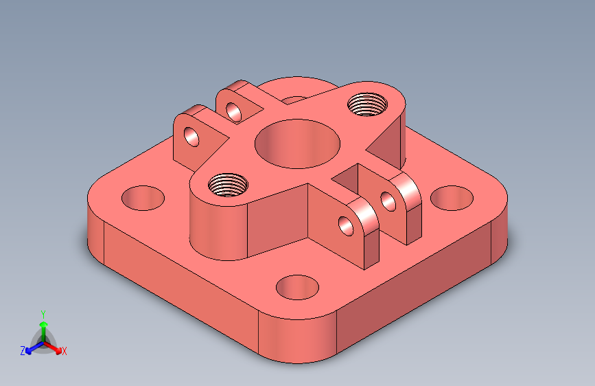 N001606-SolidWorks法兰安装支架”