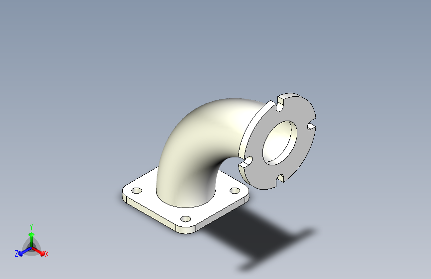 N001308-SOLIDWORKS法兰弯管接头”