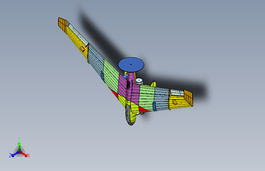 N001121-带起落架的3D打印猎鹰”