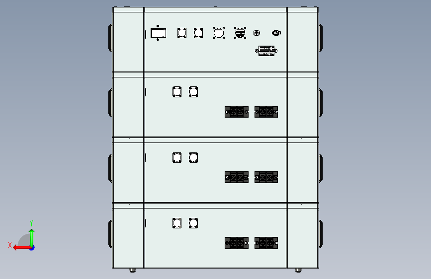 N000361-15kw 家用储能柜 背面视图