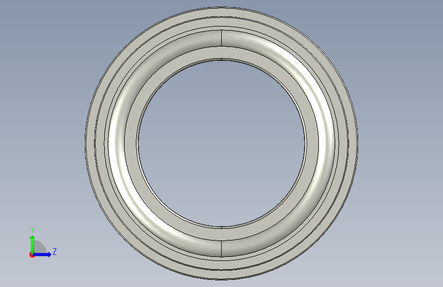 SKF卡环槽和卡环的单列球轴承ball_bearing_6017_nr_0 左侧视图