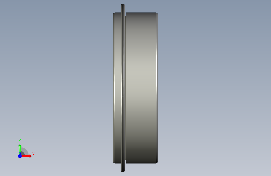 SKF卡环槽和卡环的单列球轴承ball_bearing_6203_nr_0 正面视图