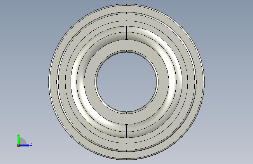 SKF卡环槽和卡环的单列球轴承ball_bearing_6203_nr_0 左侧视图