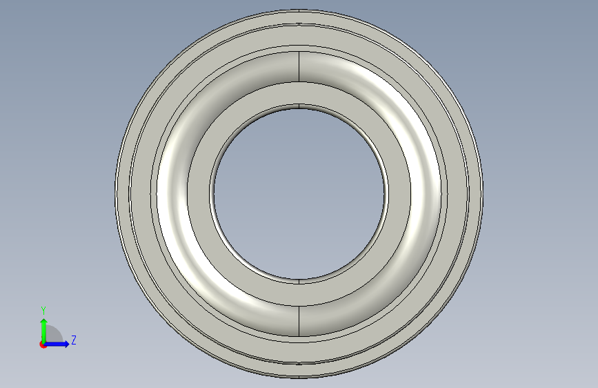SKF卡环槽和卡环的单列球轴承ball_bearing_6208_nr_0 左侧视图
