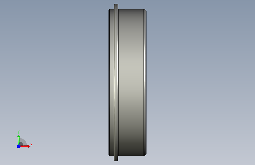 SKF卡环槽和卡环的单列球轴承ball_bearing_6308_nr_0 正面视图