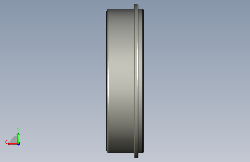 SKF卡环槽和卡环的单列球轴承ball_bearing_6308_nr_0 背面视图