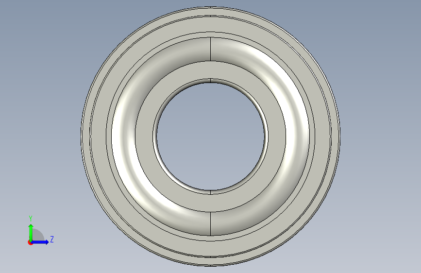 SKF卡环槽和卡环的单列球轴承ball_bearing_6308_nr_0 左侧视图