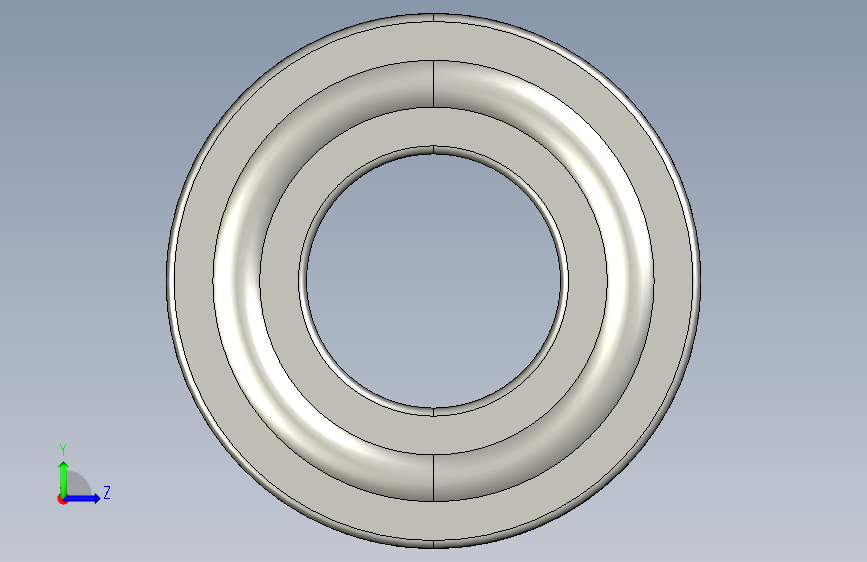 SKF四点接触滚动深槽球轴承带有定位槽ball_bearing_qj_319_n2_0 左侧视图