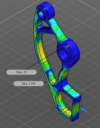 H000079-Autodesk 机器人夹爪臂设计挑战赛参赛作品 5 28.02 公斤，最小 FOS= 3.39 夹爪