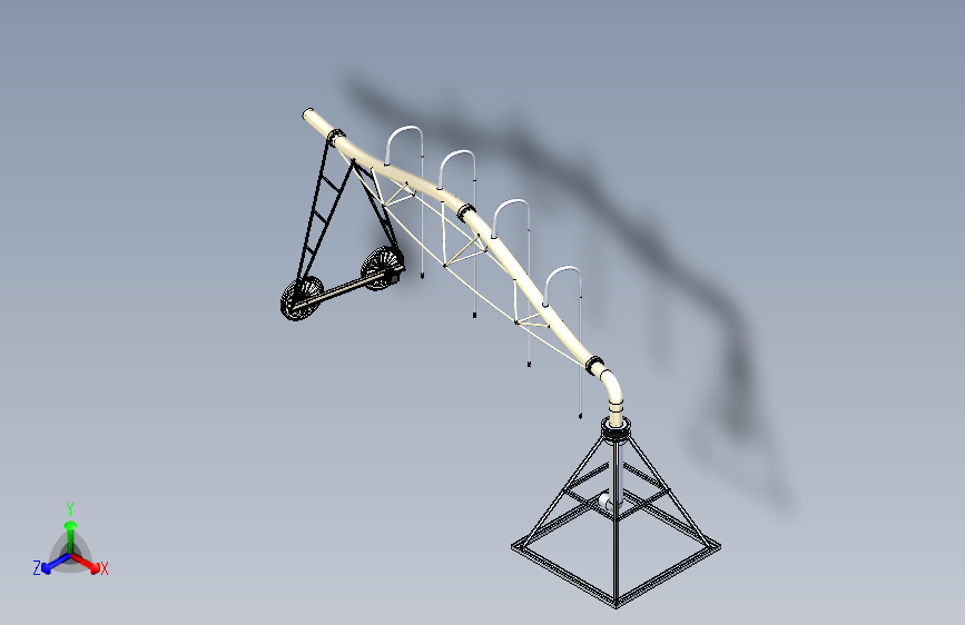 N002163-中心枢轴灌溉系统–SolidWorks模型”