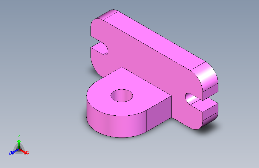 N002858-Solidworks教程零件模型制动蹄几何形状挤压和挤压切割的基本特征”
