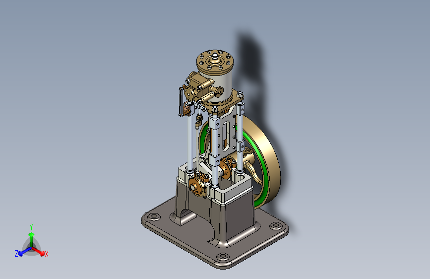 蒸汽引擎3D数模图纸