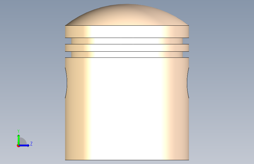 N004295-SolidWorks教程:设计活塞(初学者的分步指南) 左侧视图