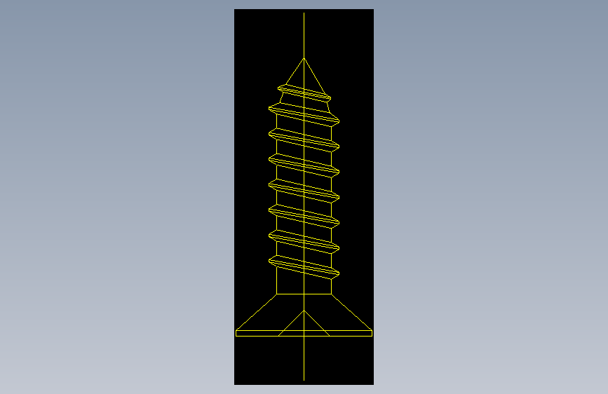 4.8×16沉头自攻钉CAD图纸机械零件图