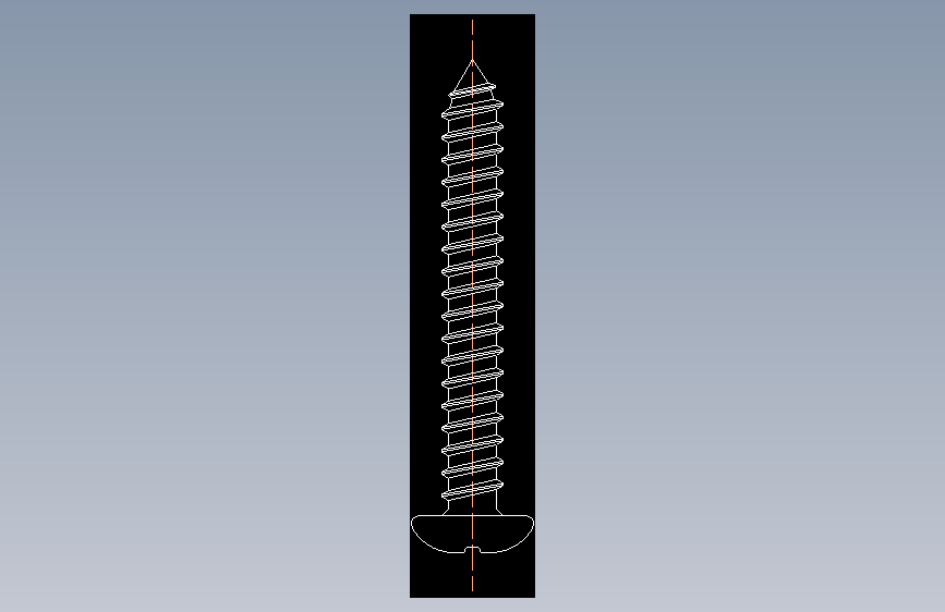 4.8×35盘头自攻钉CAD图纸机械零件图