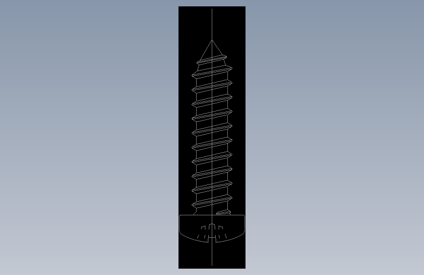 4.8X20盘头自攻钉CAD图纸机械零件图