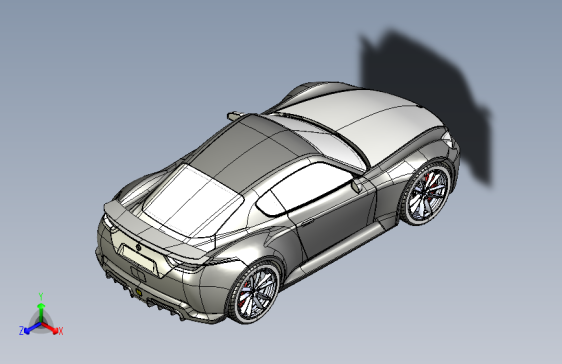 一款电动概念车跑车3D模型
