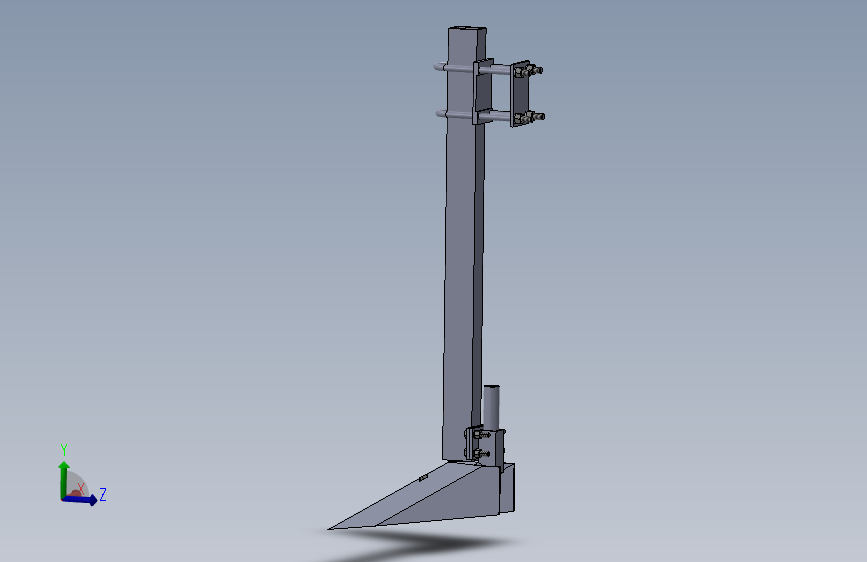 箭铲式开沟器CAD+三维SW