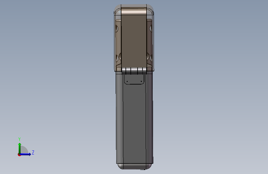 Zippo打火机简易模型 左侧视图
