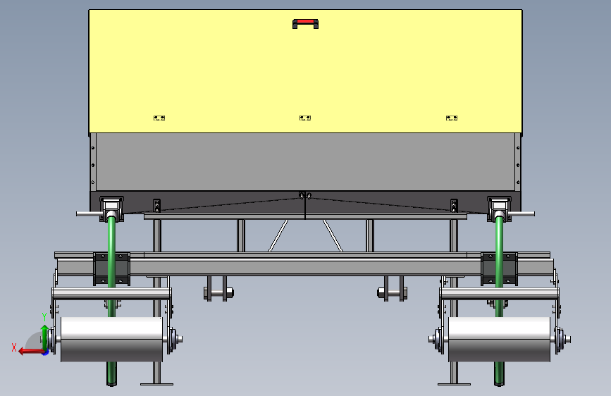 拖拉机后置施肥宽结构 背面视图