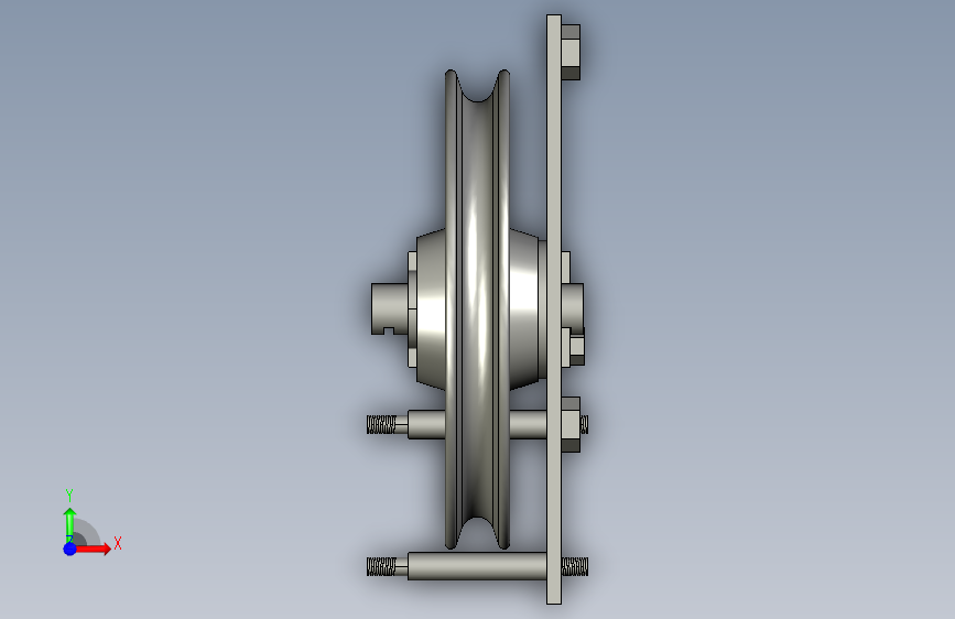 N005267-起重机吊钩组件_Creo+Parametric+11.0” 正面视图