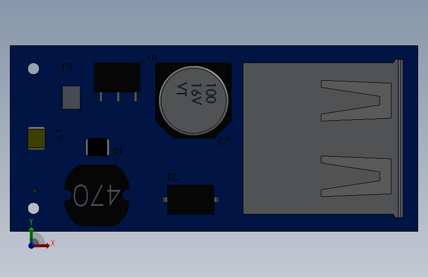 usb 5v直流升压模块.3 正面视图