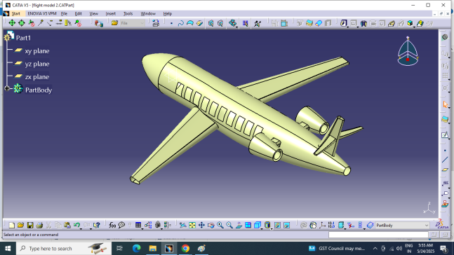 N008523-航空航天工程飞行模型CATIA