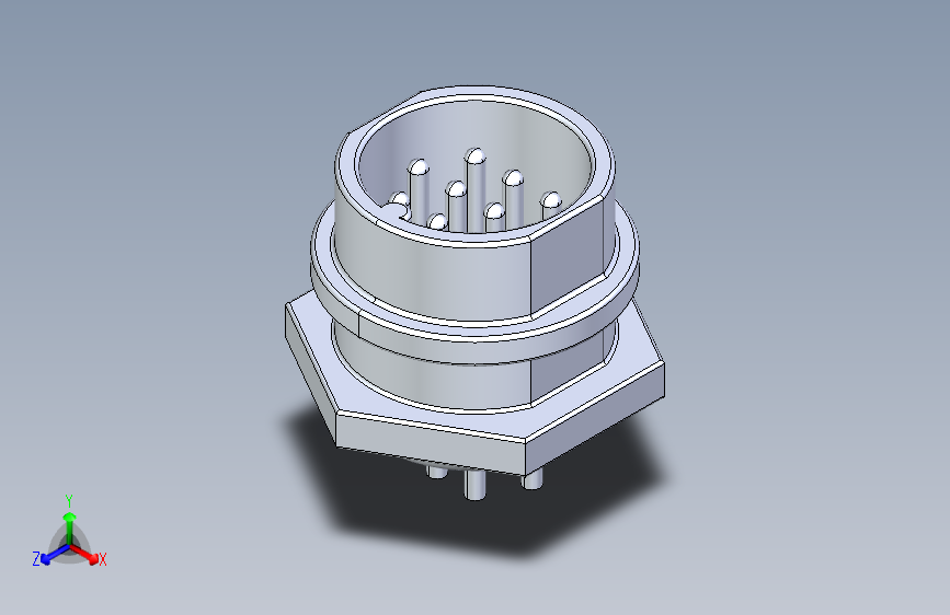 面板安装数字连接器pin .1