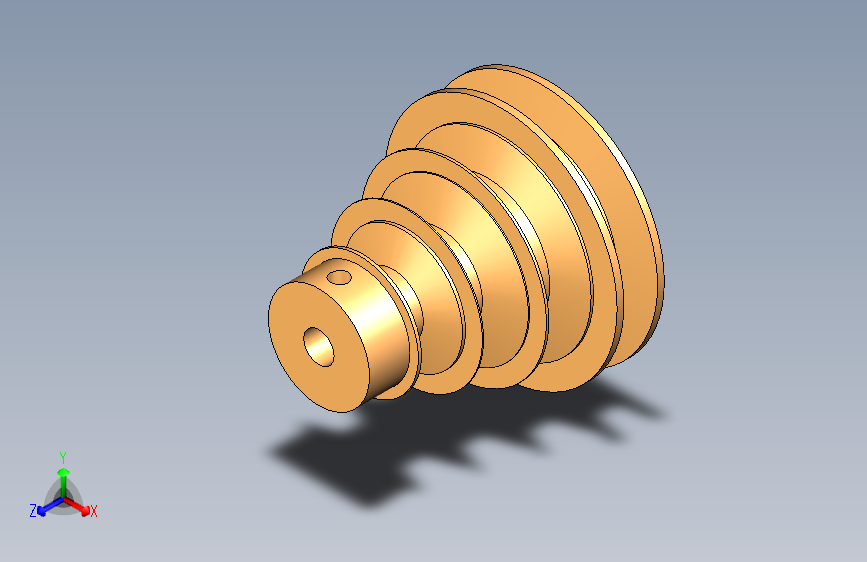 N005655-3D+CAD+基础练习_同步带阶梯+pulley_阶梯滑轮_Autodesk+Inventor+Pro