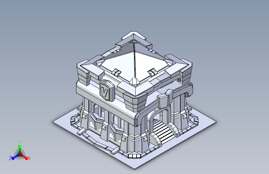 N006190-部落冲突：大本营13+–+等级5+_+SolidWorks+3D模型