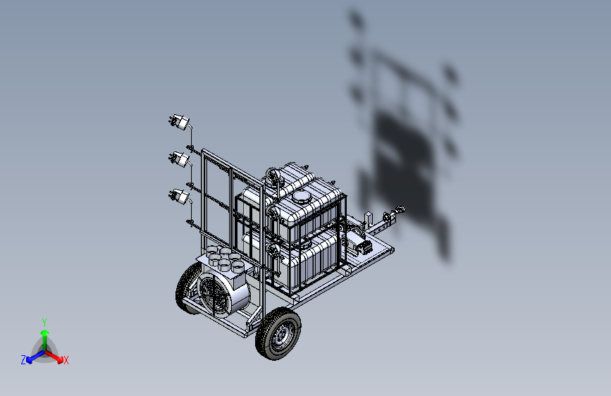 N006938-喷药拖车+拖车喷雾器和拖拉机安装