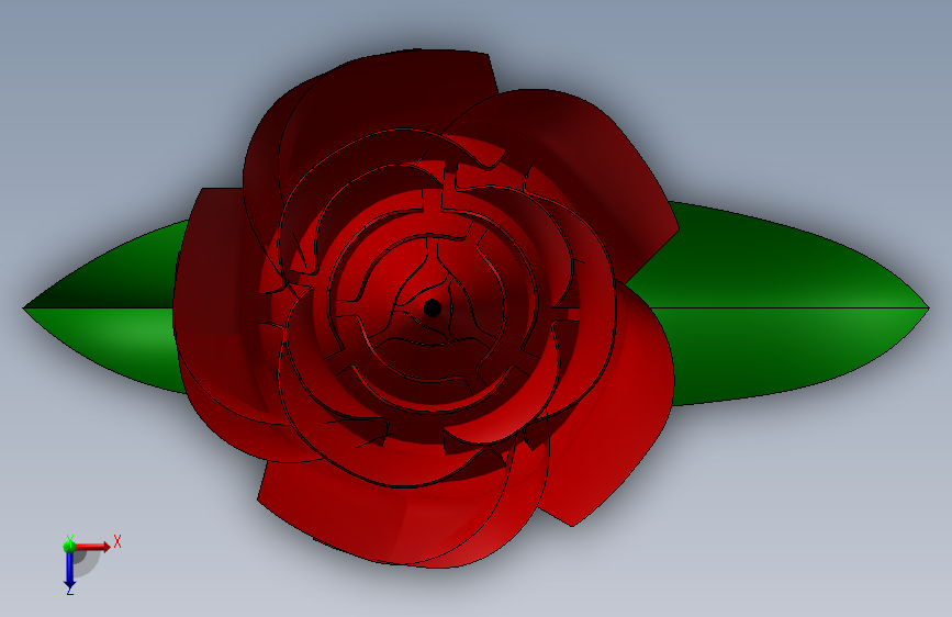 玫瑰花_SOLIDWORKS 2016_模型图纸下载 – 懒石网