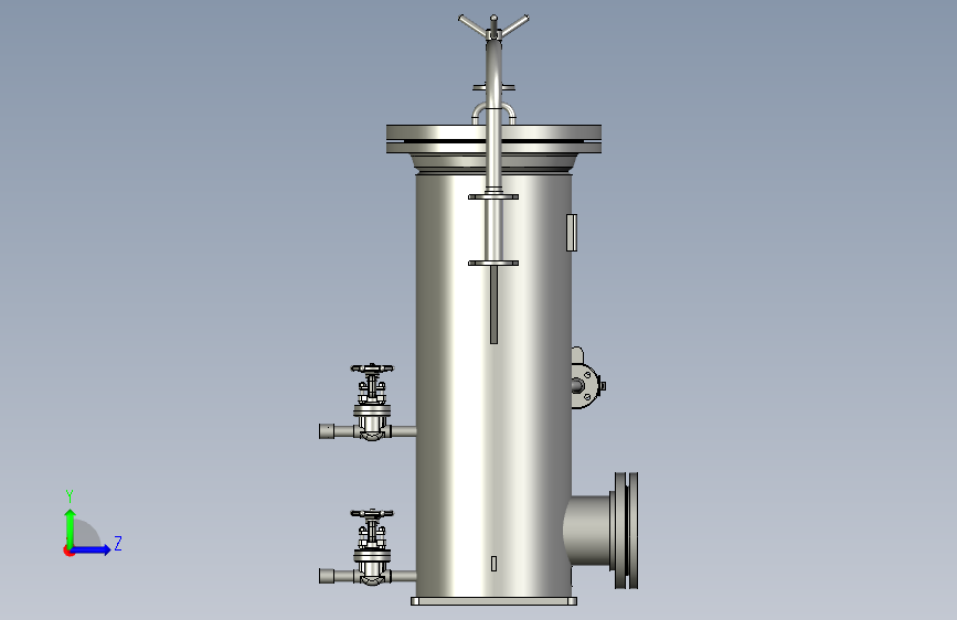 双联滤油器 左侧视图