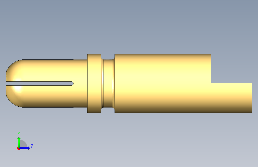 N008035-XT60+雄性电缆连接器_插头 左侧视图